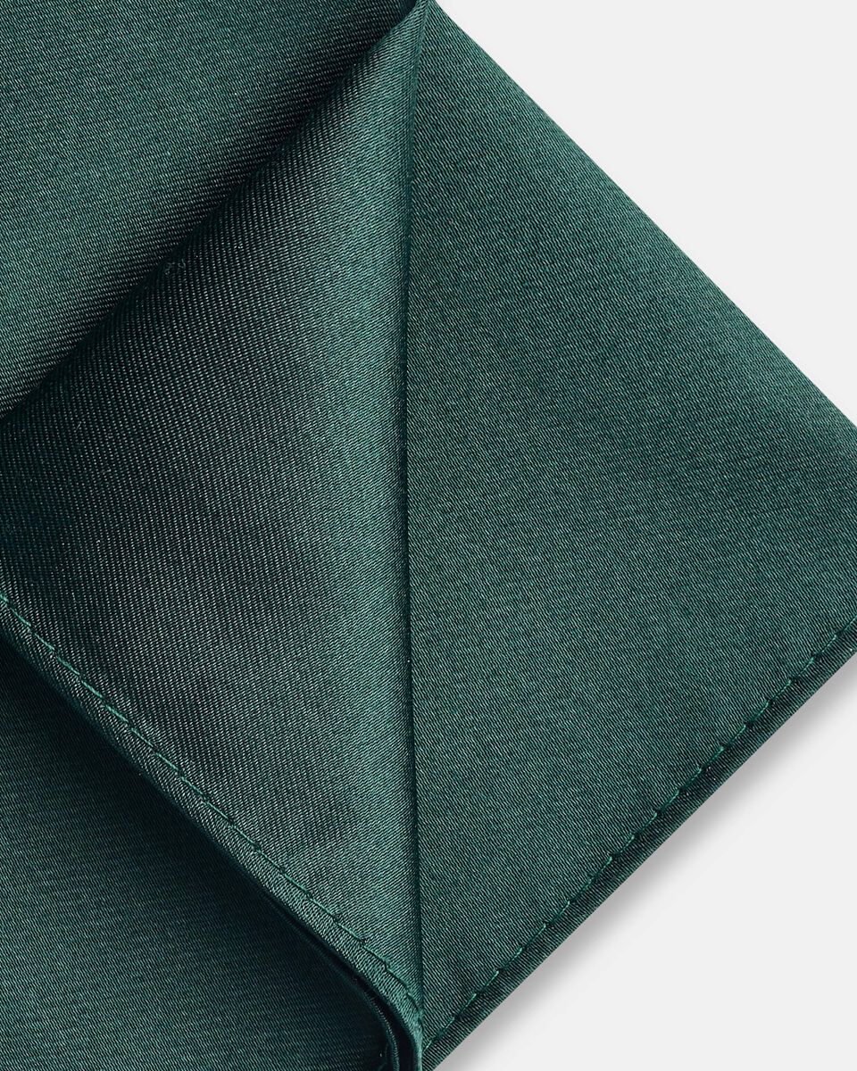 Silk Satin Pocket Square, Emerald, hi-res